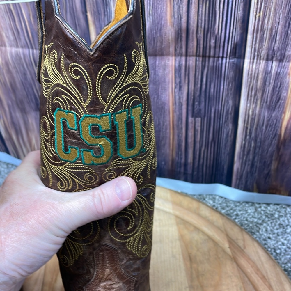 ⭐️NWT Colorado State woman’s gameday embroidered distressed cowboy boots SZ 5.5B - Picture 5 of 12